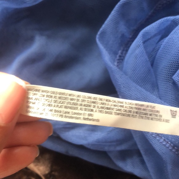 Intimately free people x REVOLVE  last layer long sleeve sheer top in FJORD XS - Picture 8 of 8